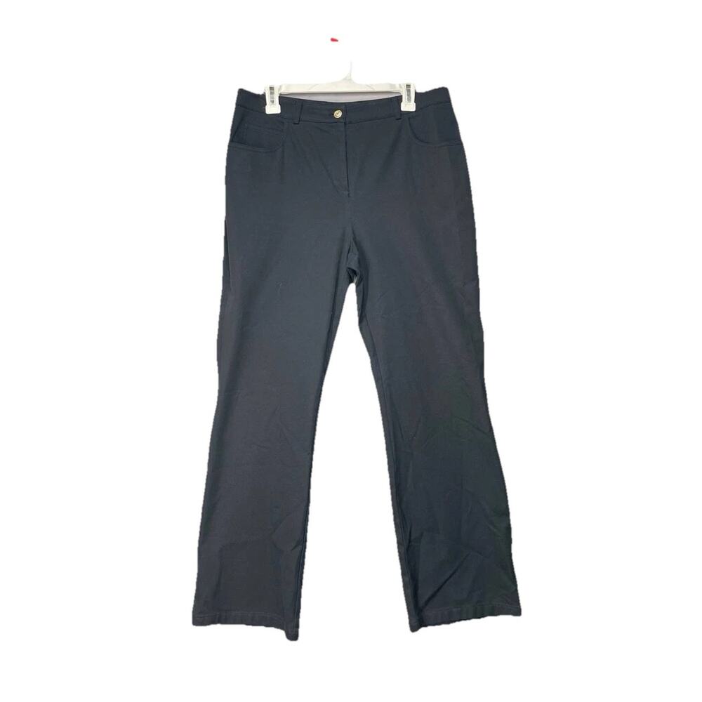 St. John Collection Pants Black Flared Pockets VTG USA Sz‎ 10 Old Money 34/31